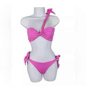 Fredericks of Hollywood laguna Pink One Shoulder 2 Piece Bikini Medium